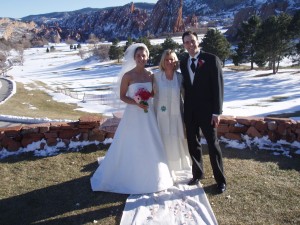 wedding ceremony Flat Irons, Chataqua Park